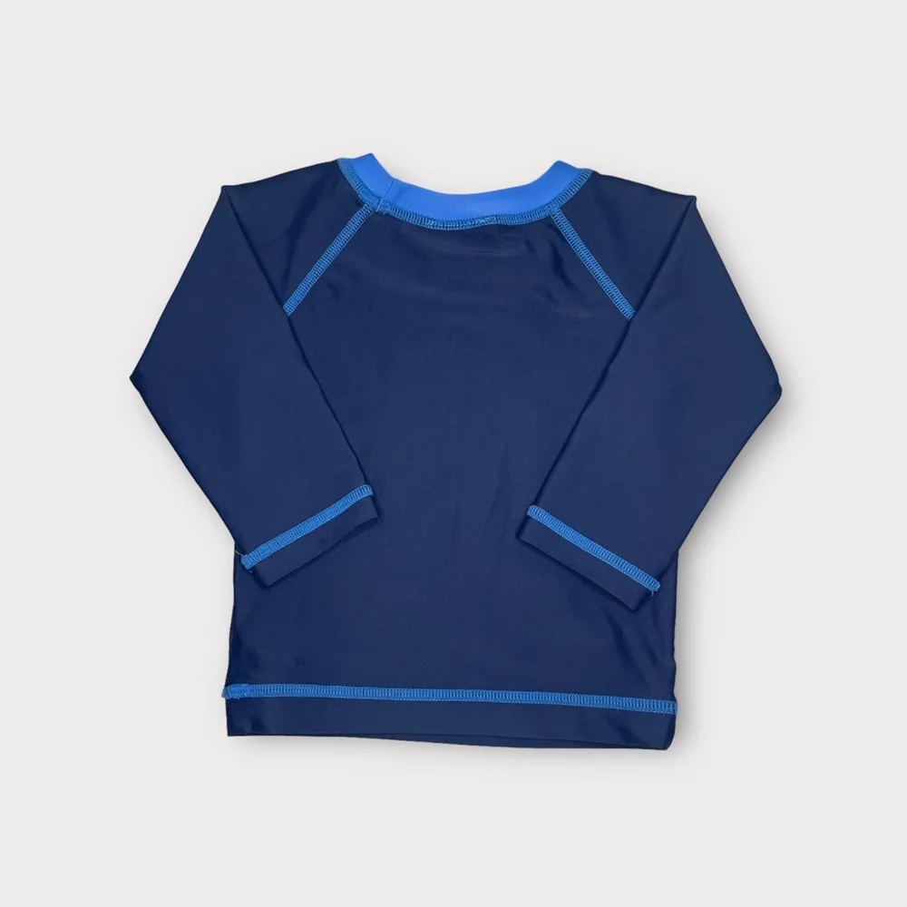 Hanna Andersson Colorful Shark Blue Rash Guard